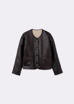 Chaqueta reversible doble faz efecto piel*Brownie Discount