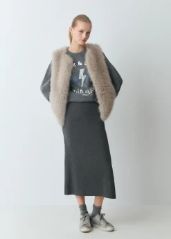 Falda canalé midi*Brownie Discount