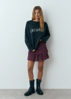 Falda estampada volantes sello indio*Brownie Online