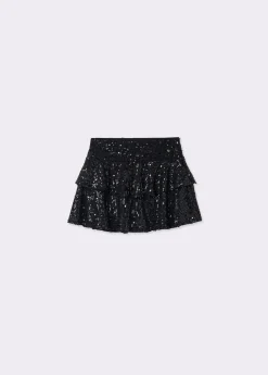 Falda lentejuelas negras*Brownie Outlet