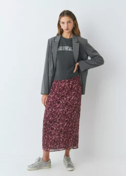 Falda midi estampada brillo*Brownie Online