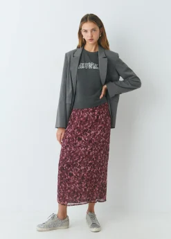Falda midi estampada brillo*Brownie Online