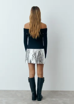 Falda mini lentejuelas*Brownie New