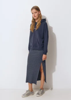 Falda rib largo midi raya tejida*Brownie Online