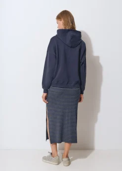 Falda rib largo midi raya tejida*Brownie Online