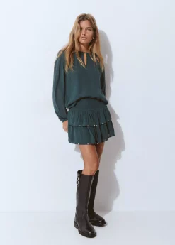 Falda volantes detalle tachas*Brownie Sale