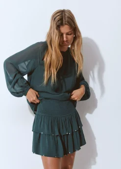 Falda volantes detalle tachas*Brownie Sale