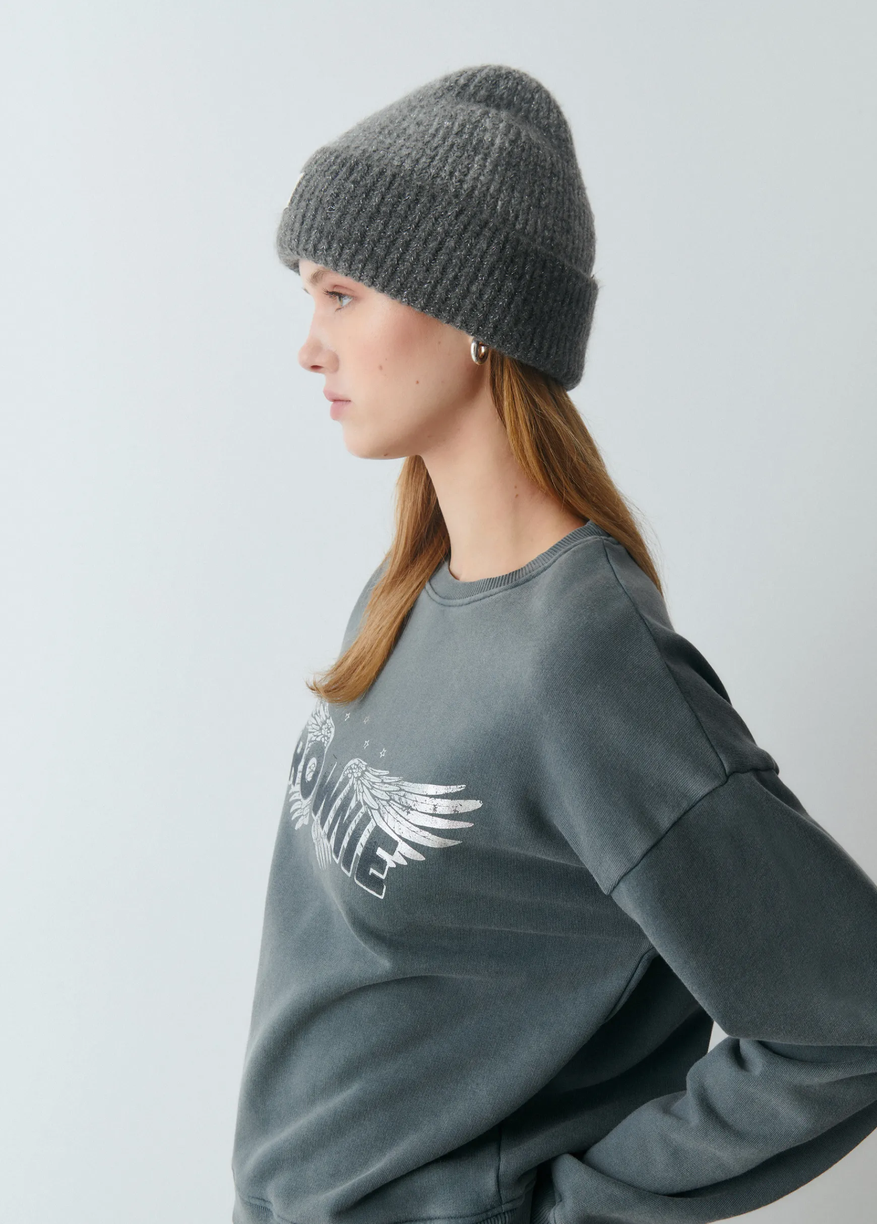 Gorro bicolor canalé lurex*Brownie Sale