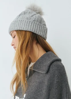 Gorro trenza bola pelo*Brownie Online
