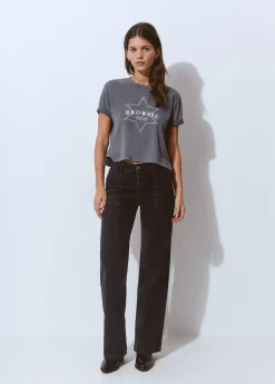 Jeans culotte bolsillo frontal*Brownie Online