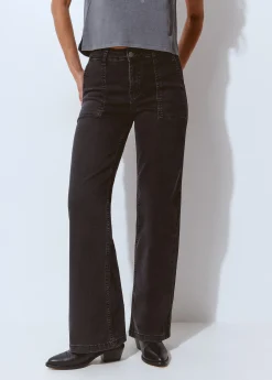 Jeans culotte bolsillo frontal*Brownie Online