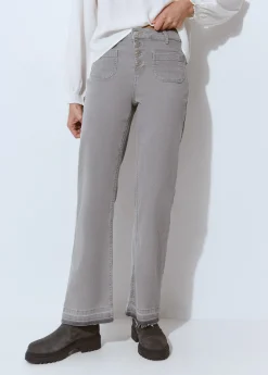 Jeans culotte botones frontales*Brownie Outlet