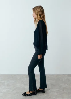 Jeans flare cropped brillantes*Brownie Hot