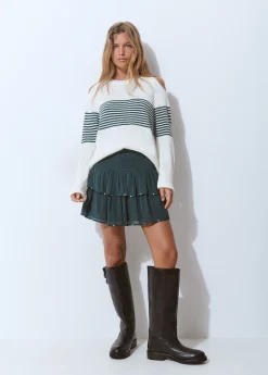 Jersey aperturas hombros rayas*Brownie Sale