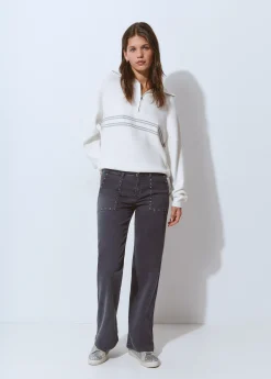 Jersey cremallera rayas*Brownie Sale