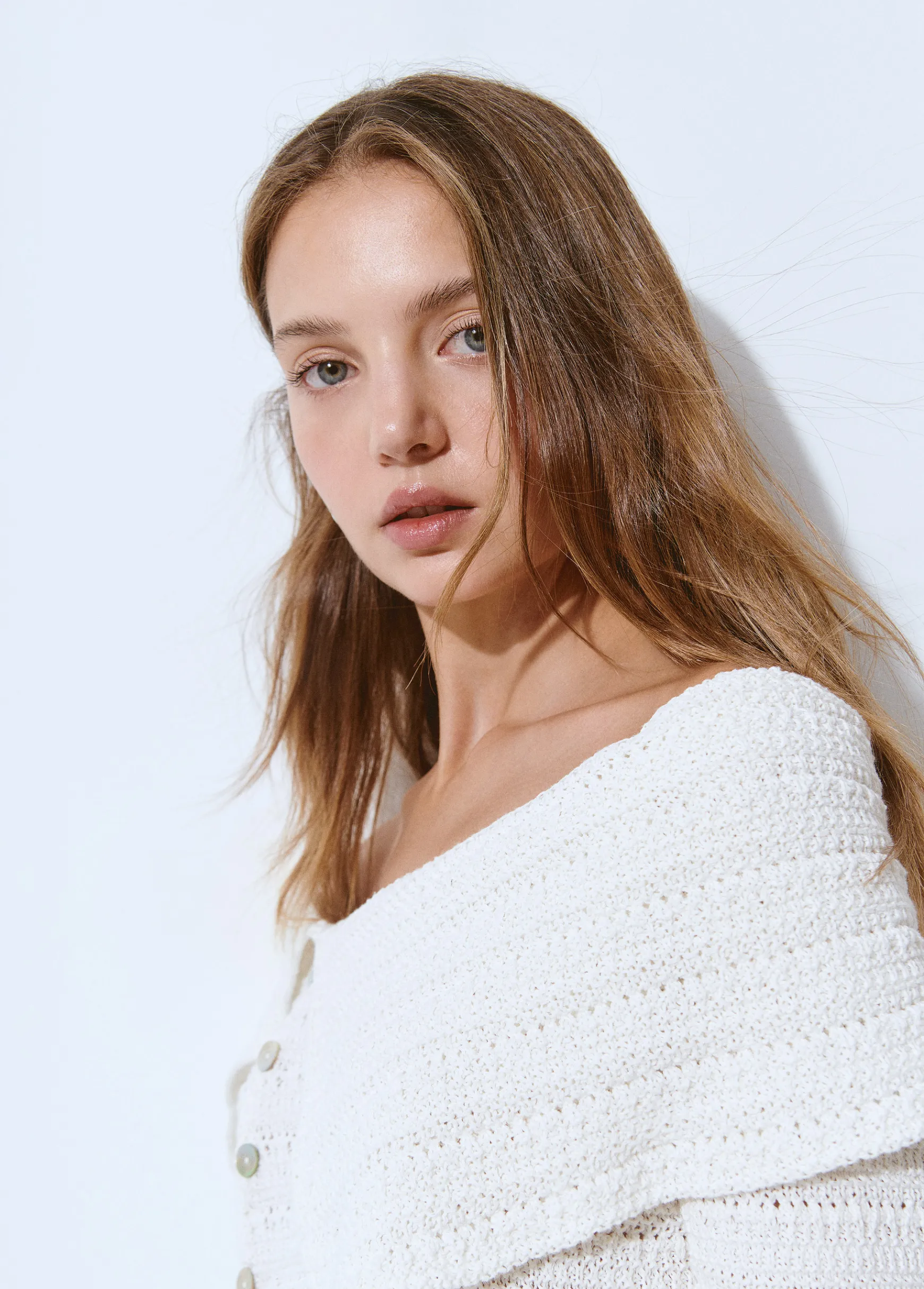 Jersey cruzado botones calado*Brownie Online