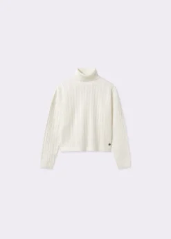 Jersey cuello alto trenzas*Brownie New