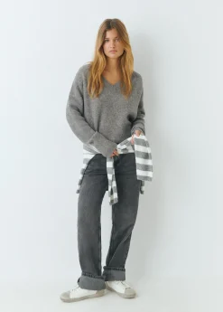 Jersey cuello pico básico*Brownie Best