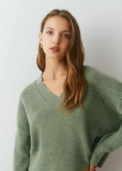 Jersey cuello pico básico*Brownie Online