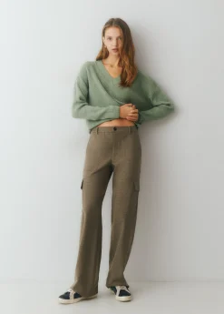 Jersey cuello pico básico*Brownie Online