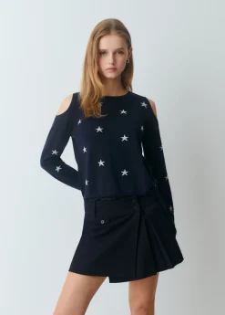 Jersey hombros descubiertos estrellas*Brownie Clearance