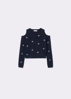 Jersey hombros descubiertos estrellas*Brownie Clearance