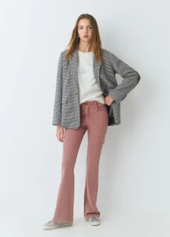 Pantalón campana cargo*Brownie New