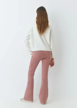 Pantalón campana cargo*Brownie New