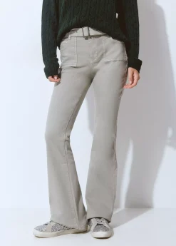 Pantalón campana cinturón*Brownie Discount