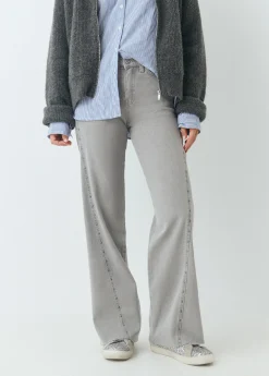 Pantalón corte lateral tachas*Brownie Hot