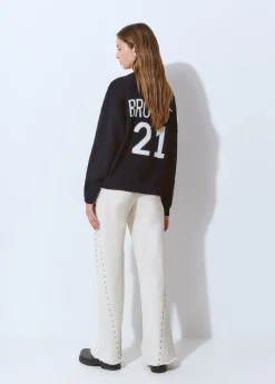 Pantalón corte lateral tachas*Brownie