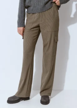 Pantalón cuadritos cargo con cinturón*Brownie Outlet