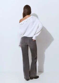 Pantalón culotte bordado estrellas*Brownie New