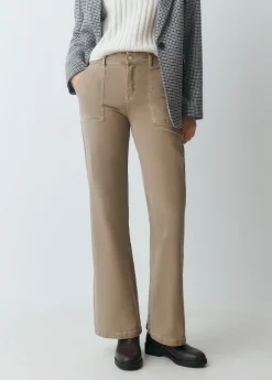 Pantalón culotte con bolsillos frontales*Brownie New