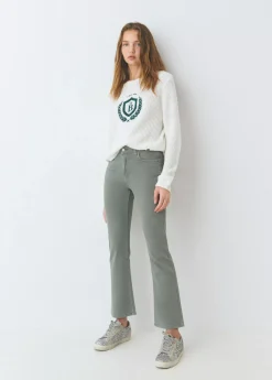 Pantalón flare cropped botones*Brownie Hot