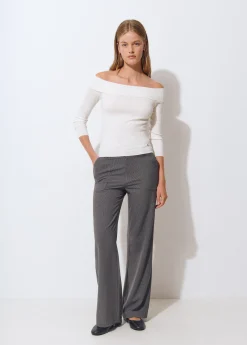 Pantalón flare cuadrito*Brownie New