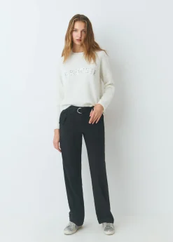 Pantalón recto con cinturón*Brownie Best