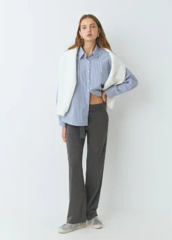 Pantalón recto con cinturón*Brownie Online