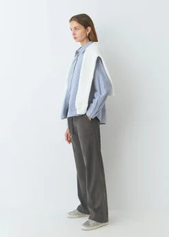 Pantalón recto con cinturón*Brownie Online