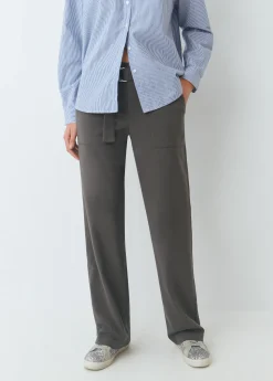 Pantalón recto con cinturón*Brownie Online