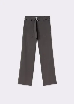 Pantalón recto con cinturón*Brownie Online