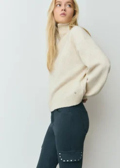 Pantalon campana cargo tachas*Brownie Best