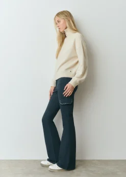 Pantalon campana cargo tachas*Brownie Best