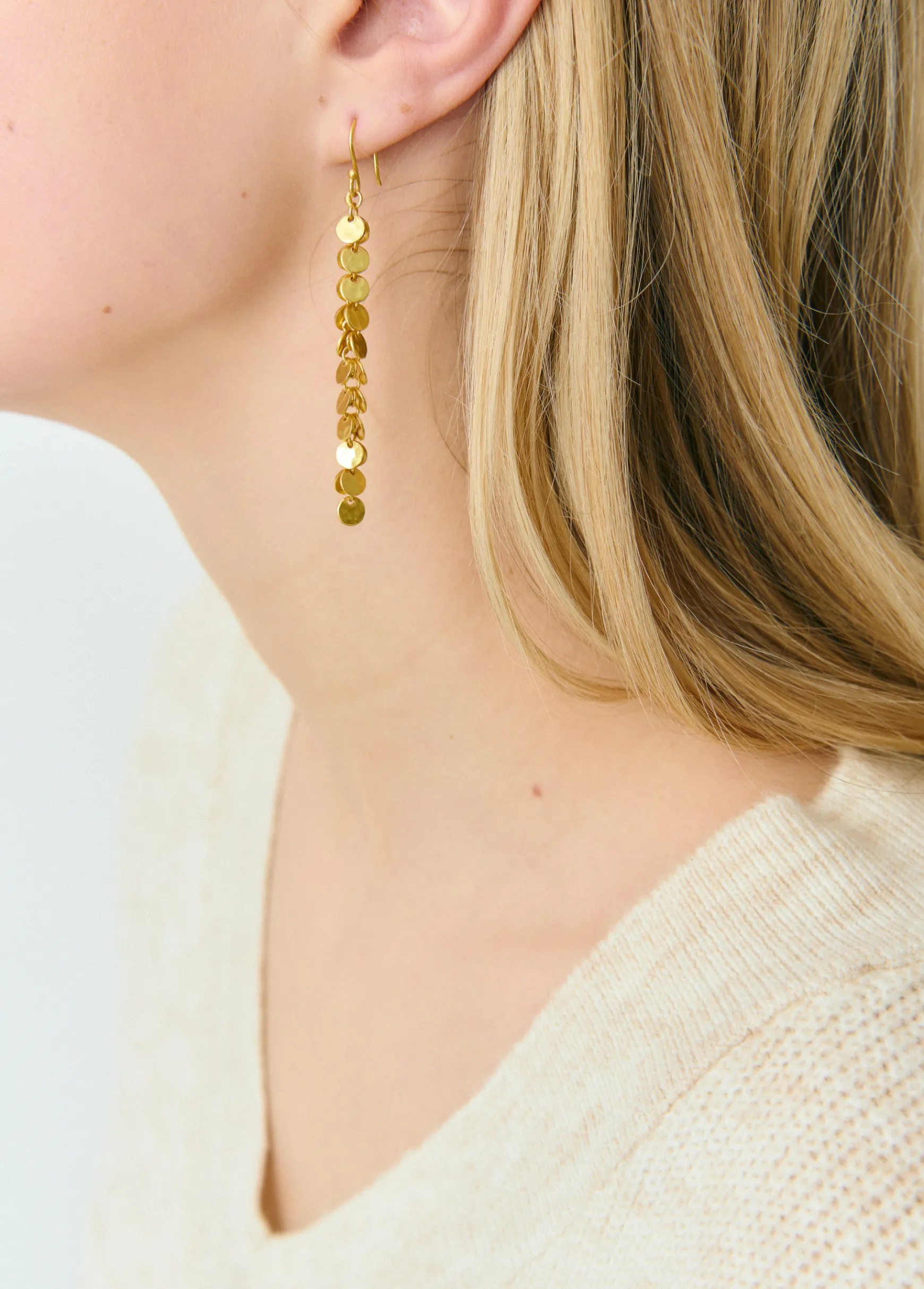 Pendientes largos chapas grabadas*Brownie Best