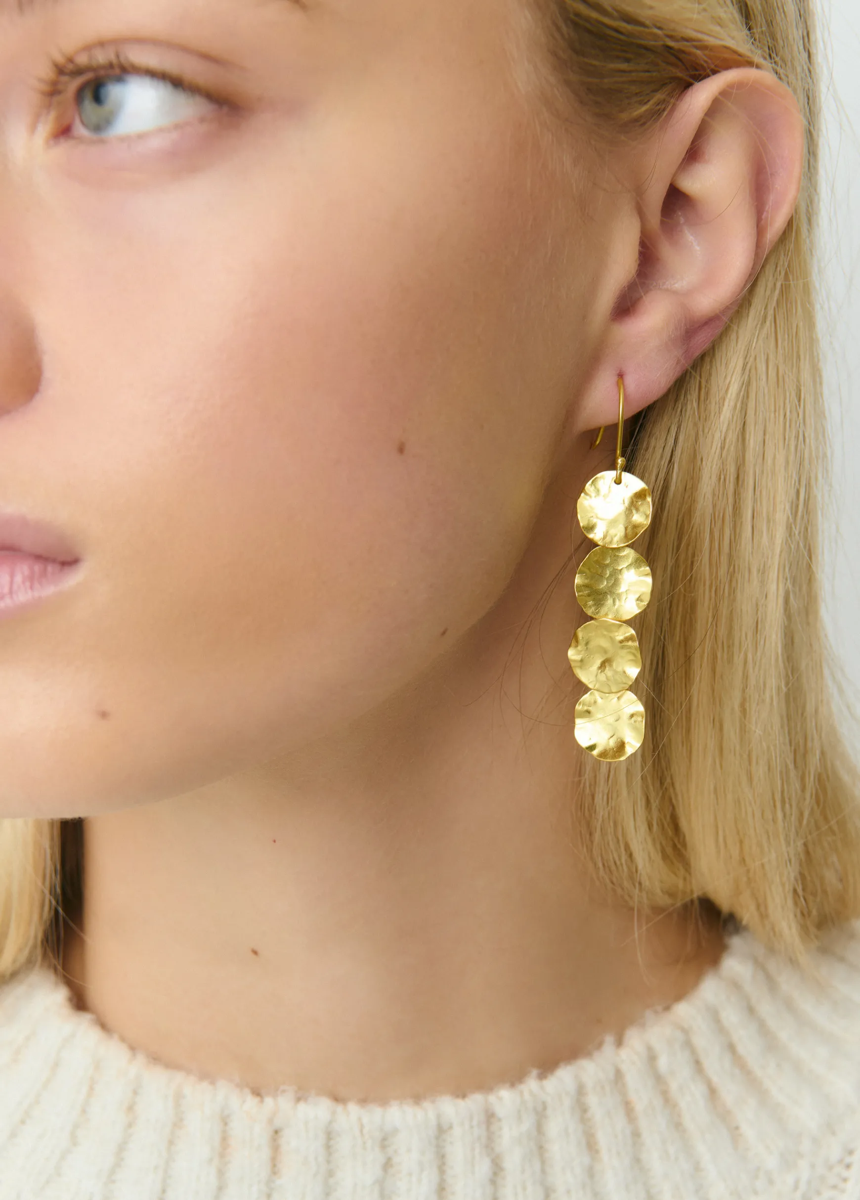 Pendientes largos chapas grabadas*Brownie Outlet