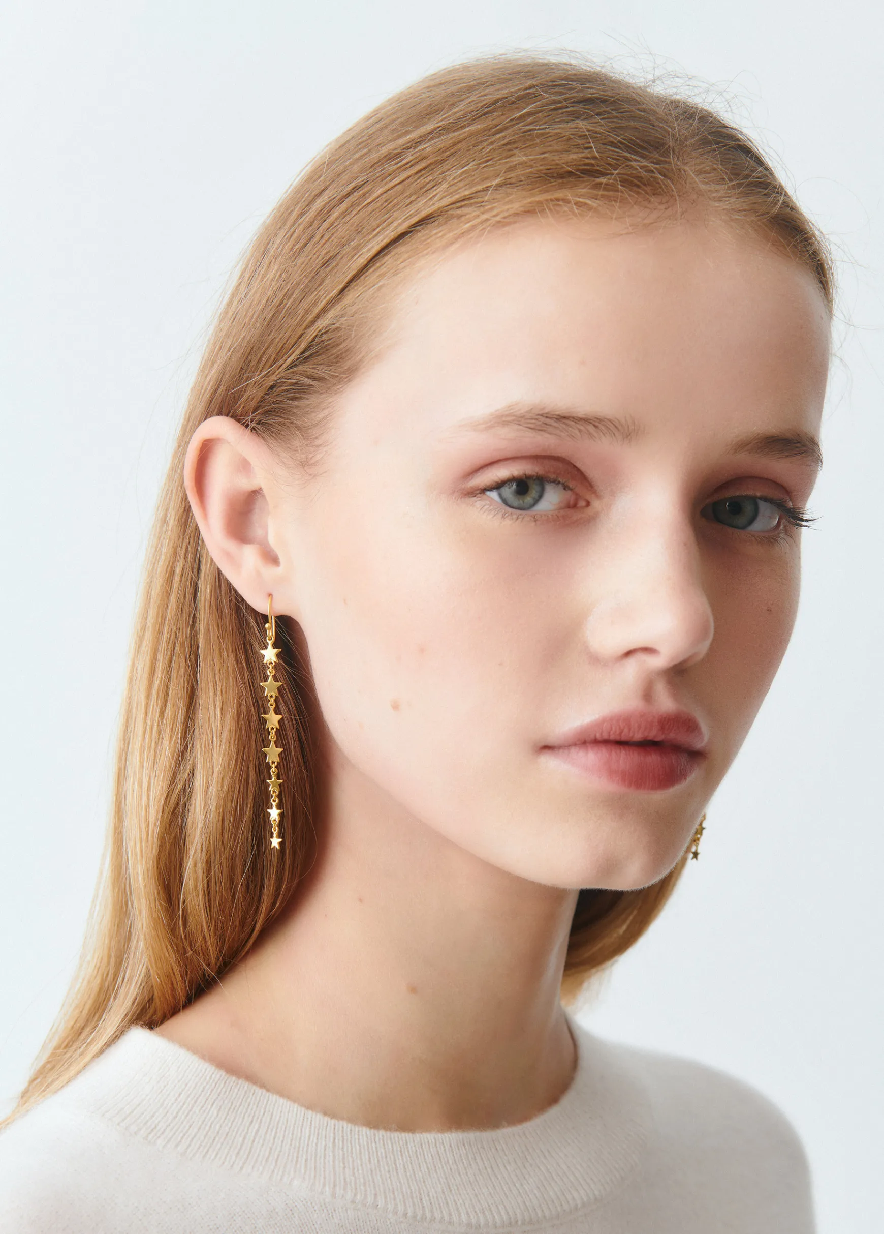 Pendientes largos estrellas degradado*Brownie Hot