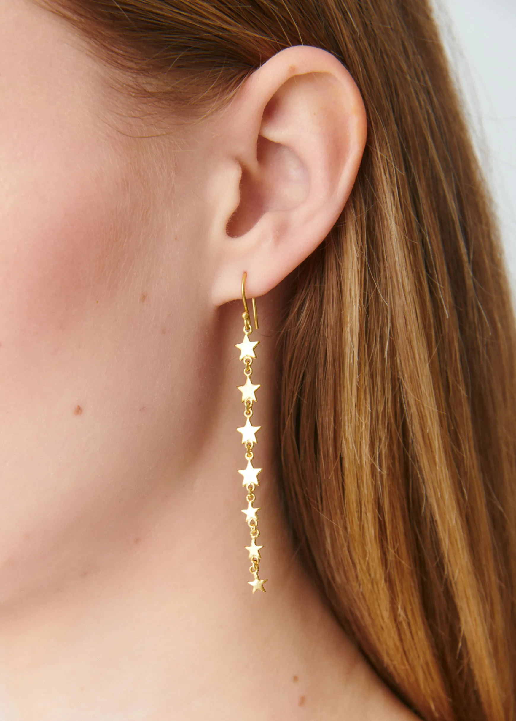 Pendientes largos estrellas degradado*Brownie Hot