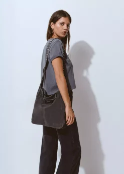 Shopper piel correa tachas*Brownie Hot