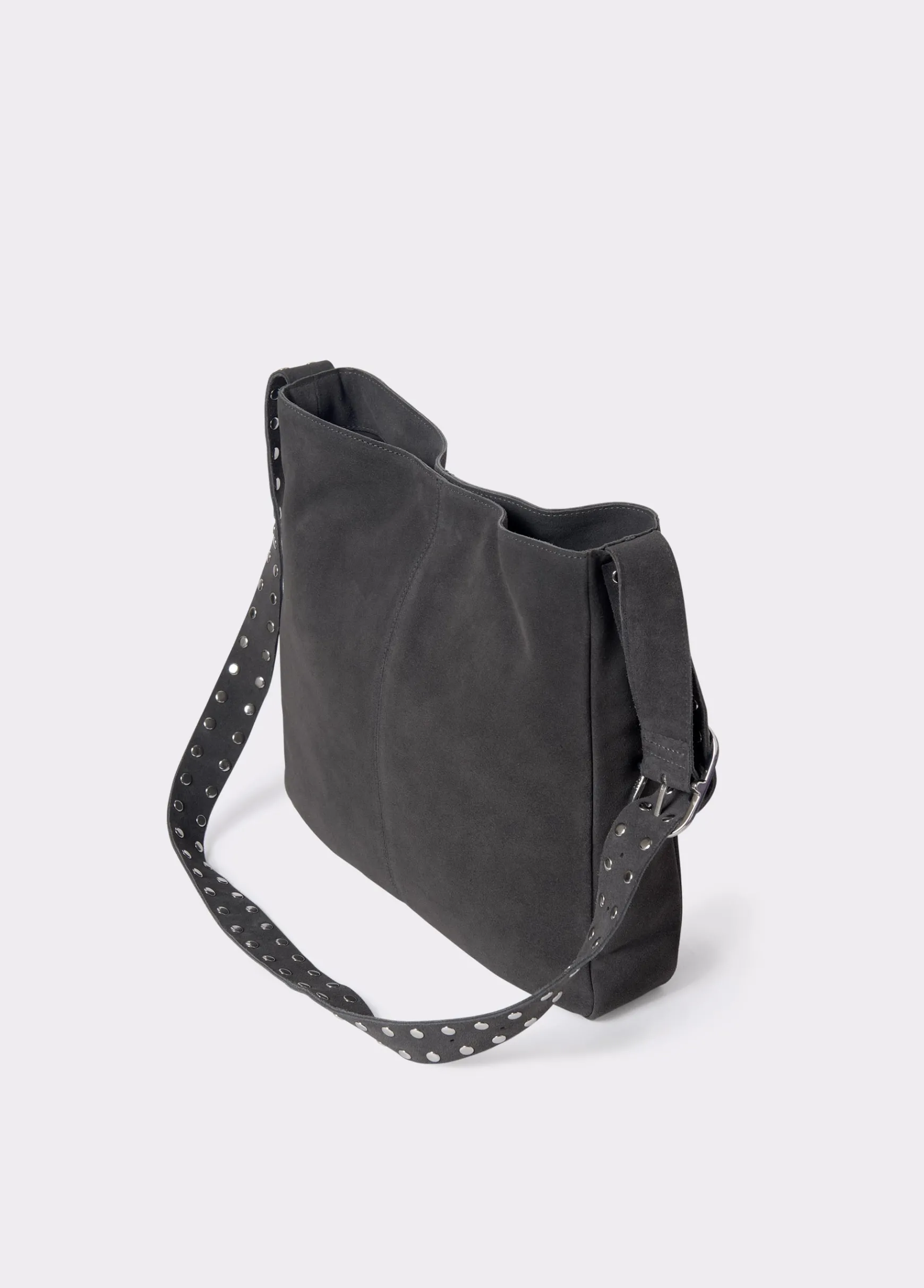 Shopper piel correa tachas*Brownie Hot