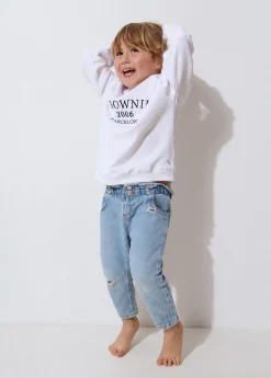 Sudadera bordada manga ranglan kids*Brownie New